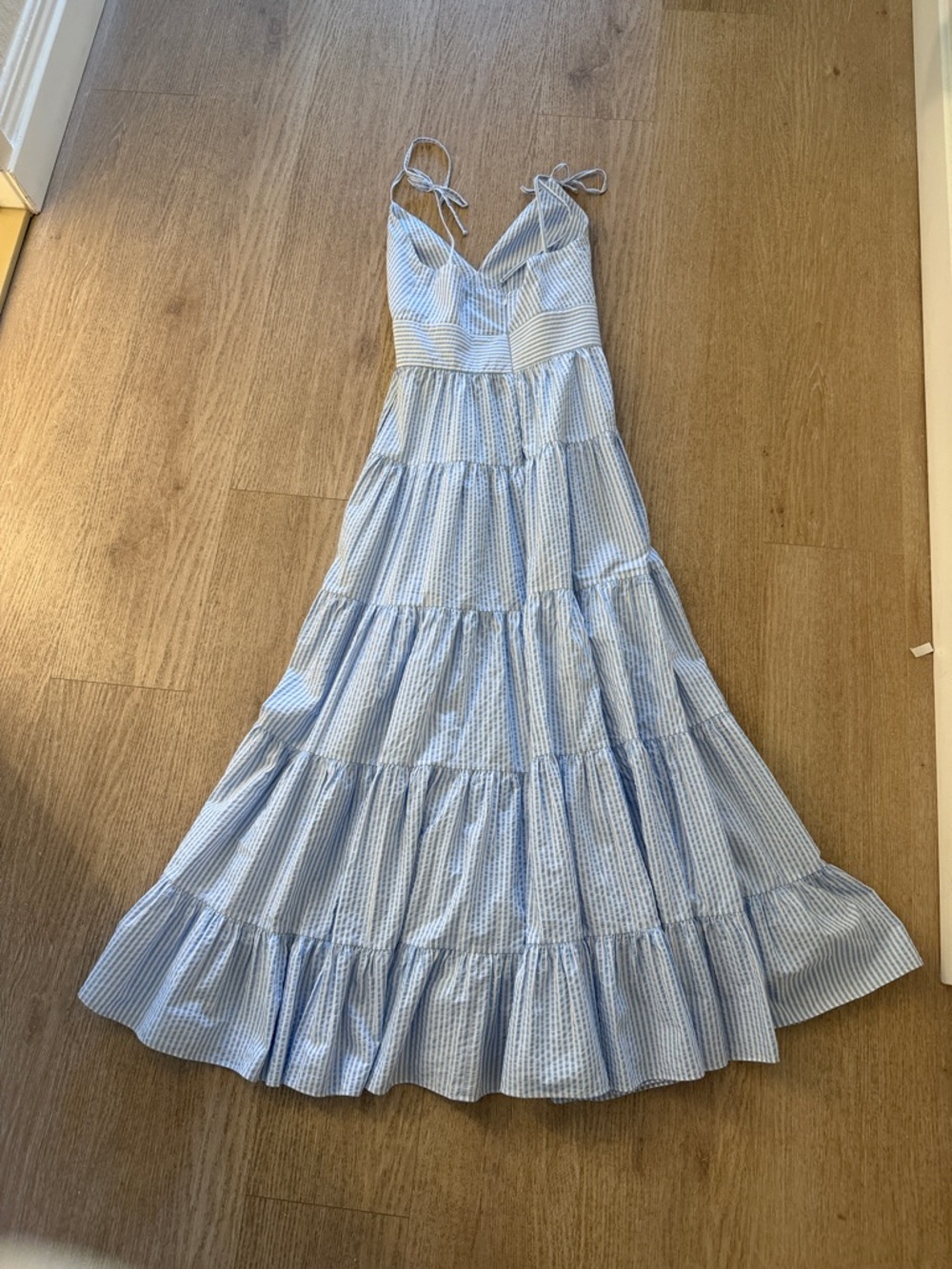 Seersucker Maxi Dress (Fiona Dress) - Picture 9 of 9